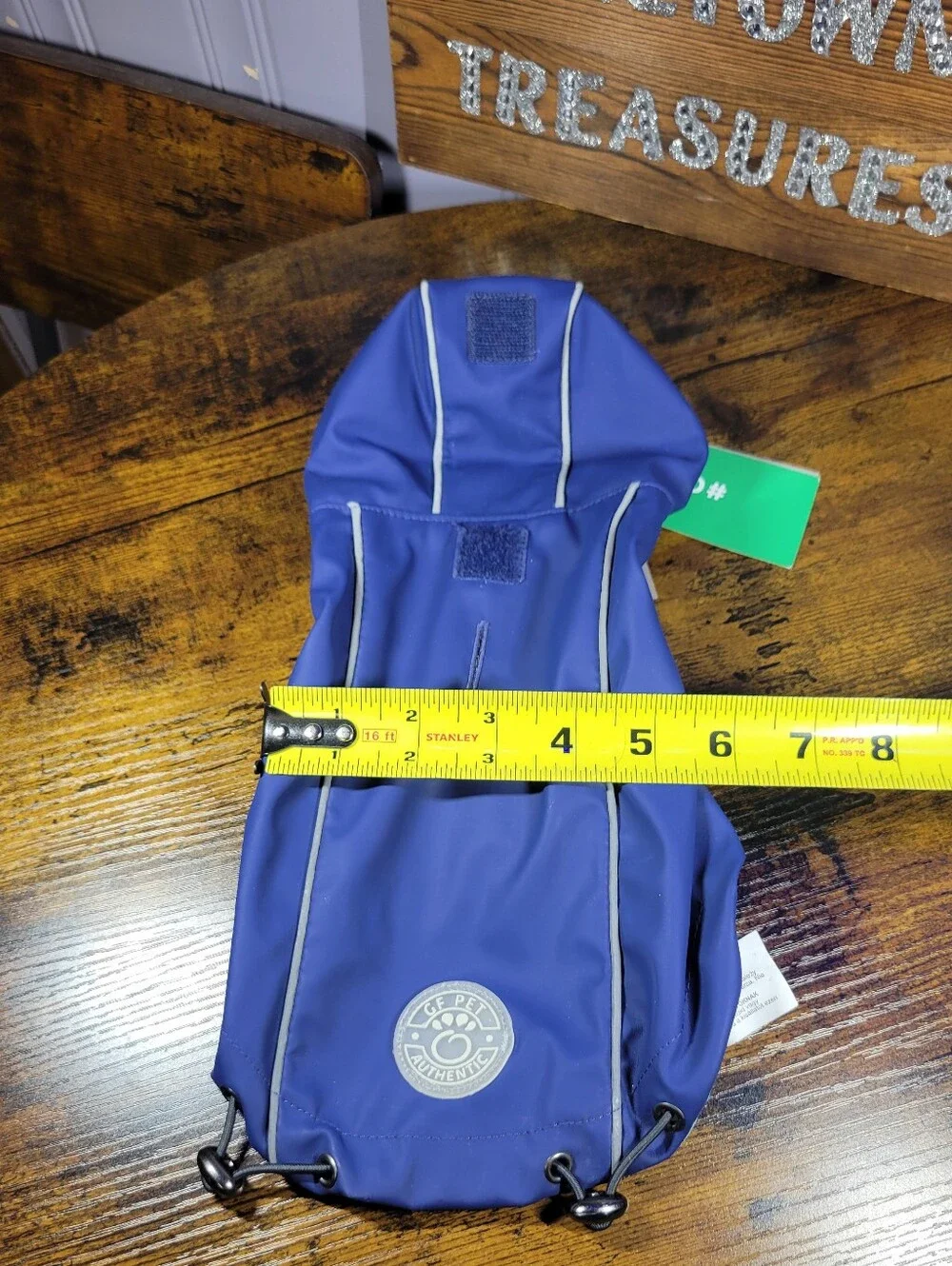GF Pet Reversible Elasto-fit Dog reversable raincoat size 2xs